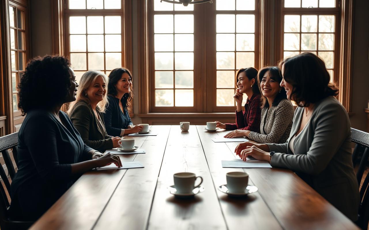 De Circle als raad van advies aan tafel op het landgoed in Leusden
